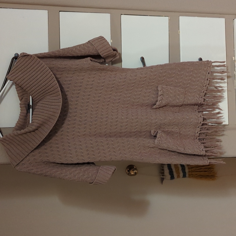 Cowl neck sweater tunic